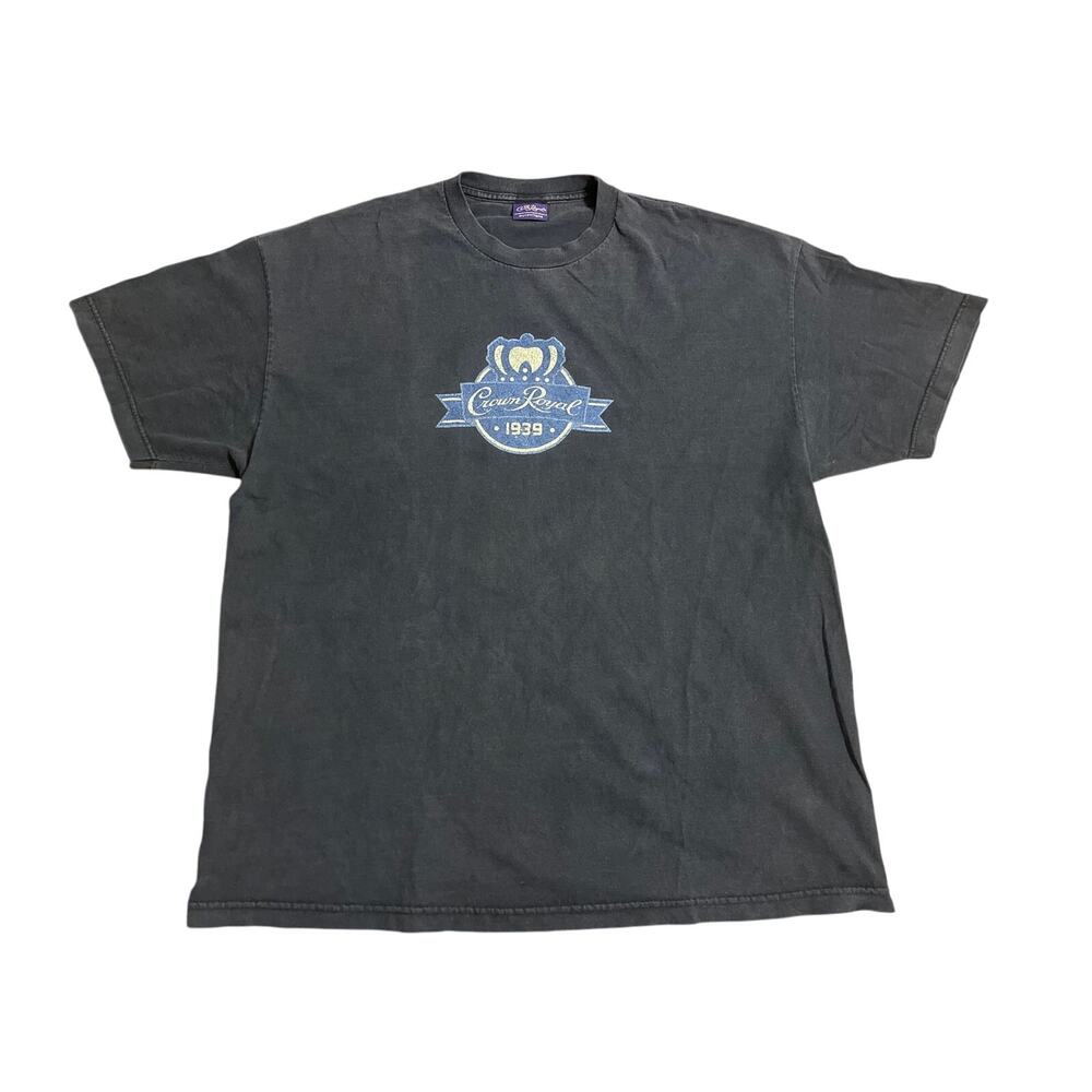 Vintage Y2K Crown Royal Outfitters Black Graphic T-Shirt Men’s XXL